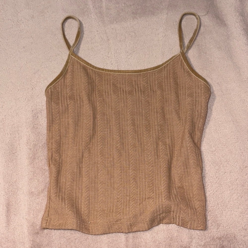 American Eagle Outfitters Cropped Brown Camisole Top